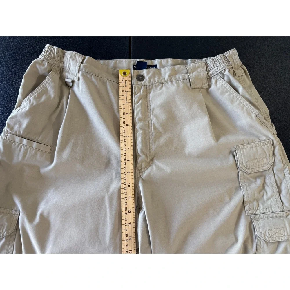 5.11 Tactical Series Mens Cargo Pants Khaki Tan Ripstop Utility Trousers 40x32